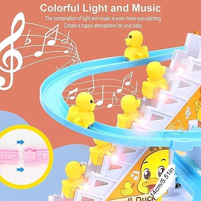 Duck Slide Toy Set, Funny Automatic Stair
